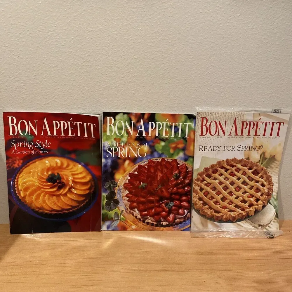 VINTAGE Lot of 3‎ ISSUES of BON APPETIT Magazine April 1994, 1996, 1997 Spring